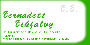 bernadett bikfalvy business card